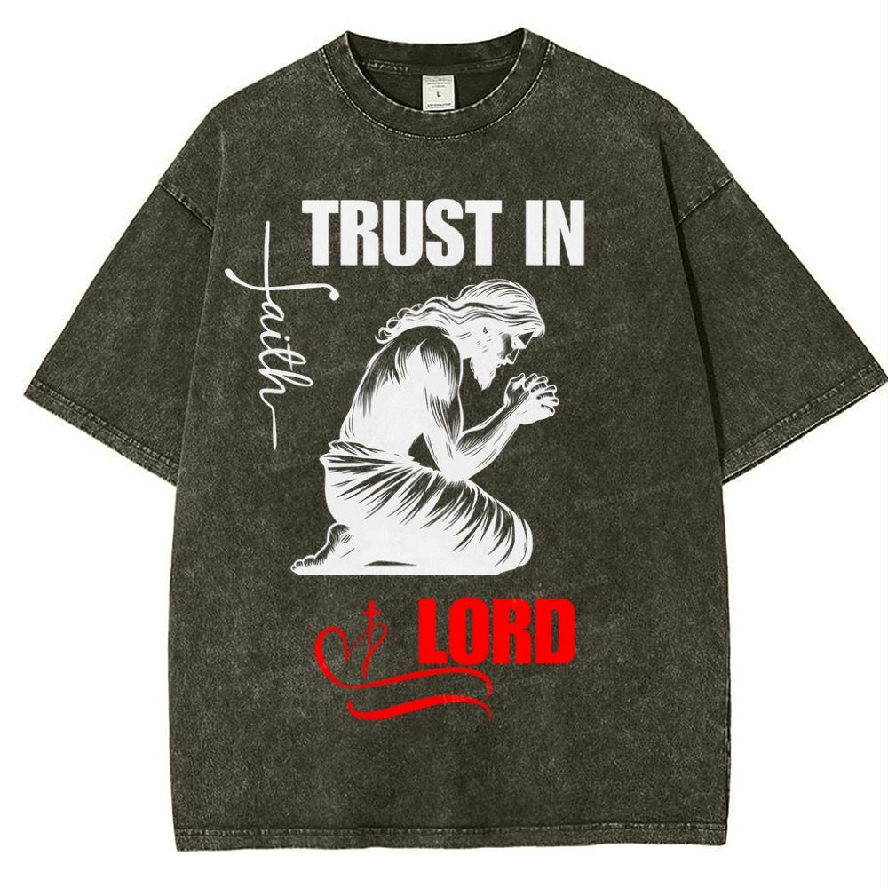 Trust In Lord Snowflake Vintage Washed T-Shirt