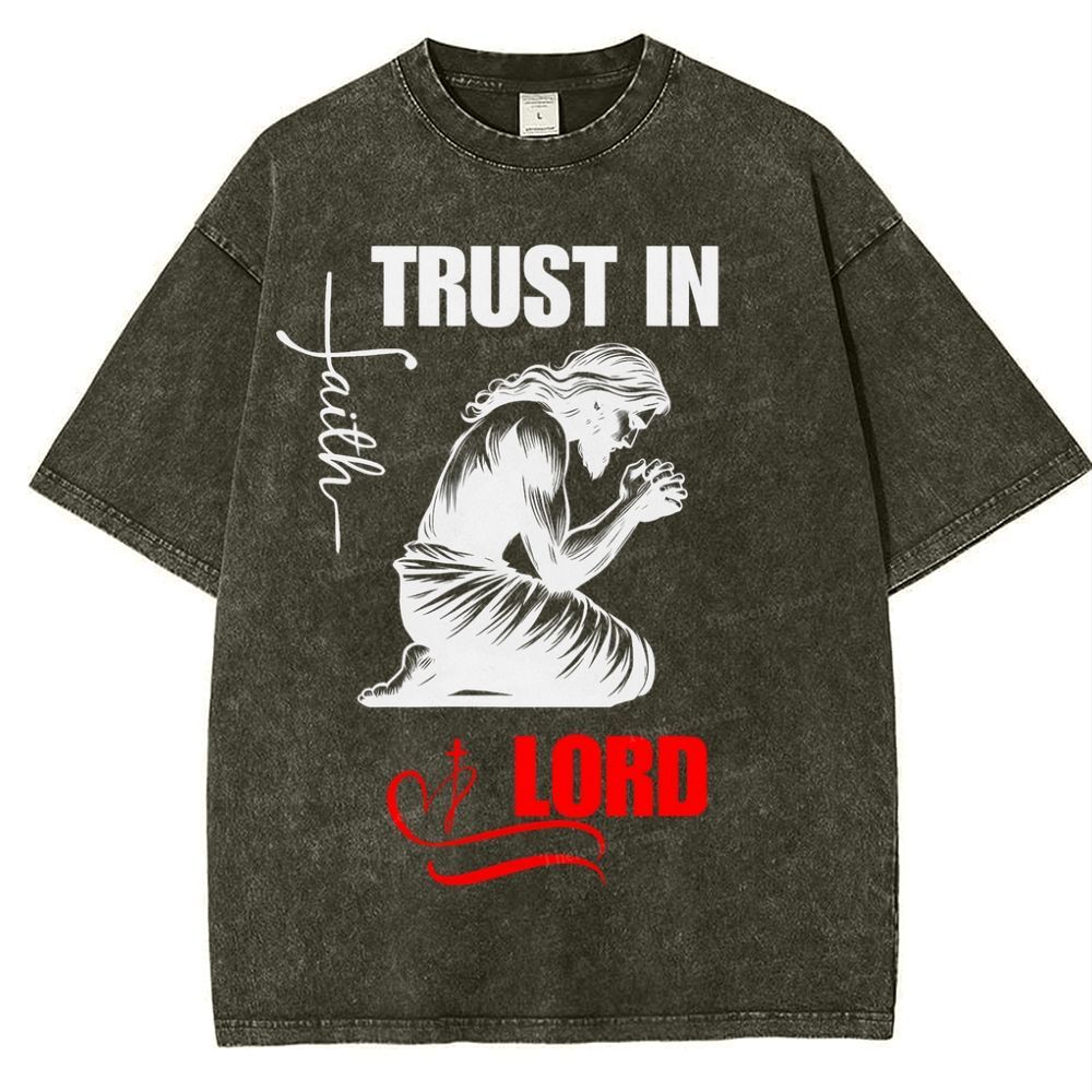 Trust In Lord Snowflake Vintage Washed T-Shirt