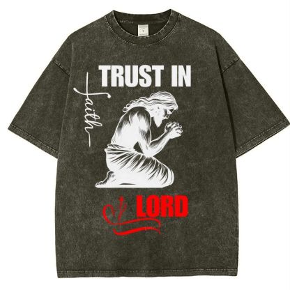 Trust In Lord Snowflake Vintage Washed T-Shirt
