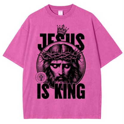 Jesus Is King Snowflake Vintage Washed T-Shirt