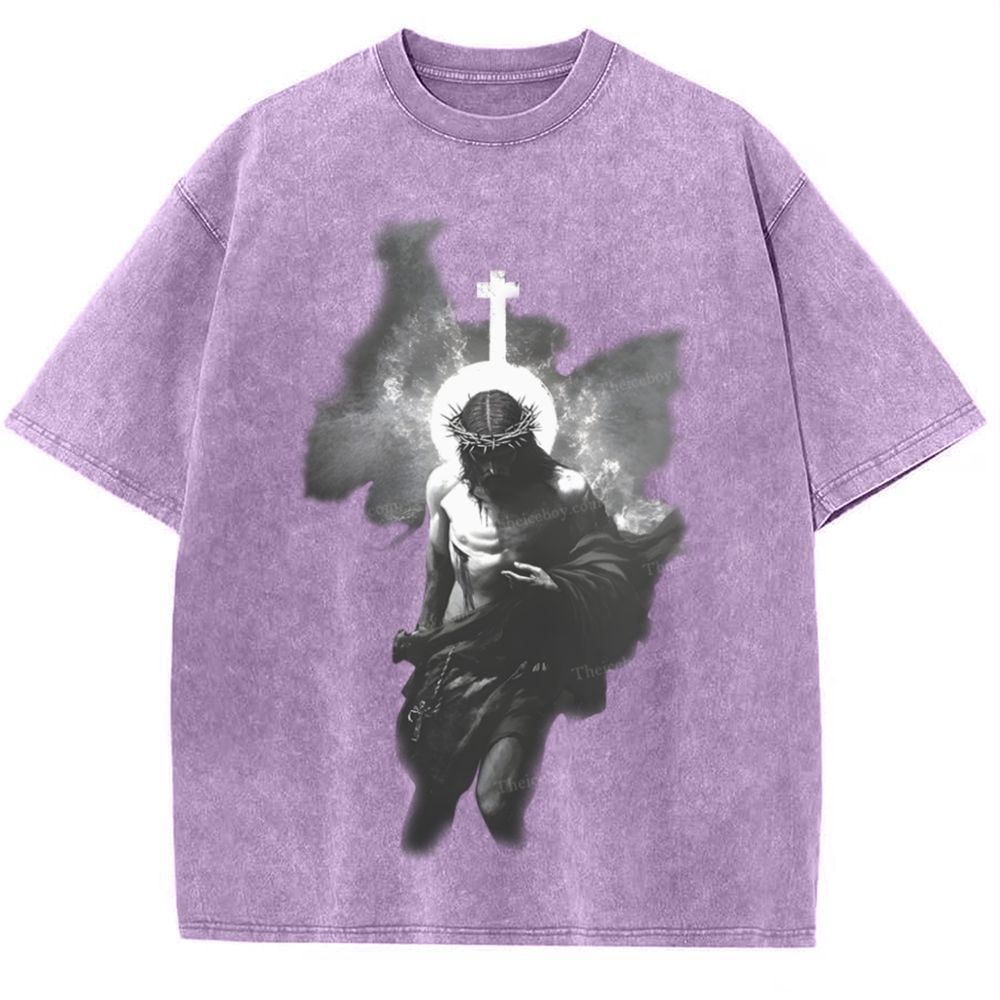 The Light of Redemption Snowflake Vintage Washed T-Shirt