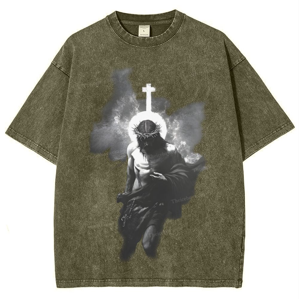 The Light of Redemption Snowflake Vintage Washed T-Shirt