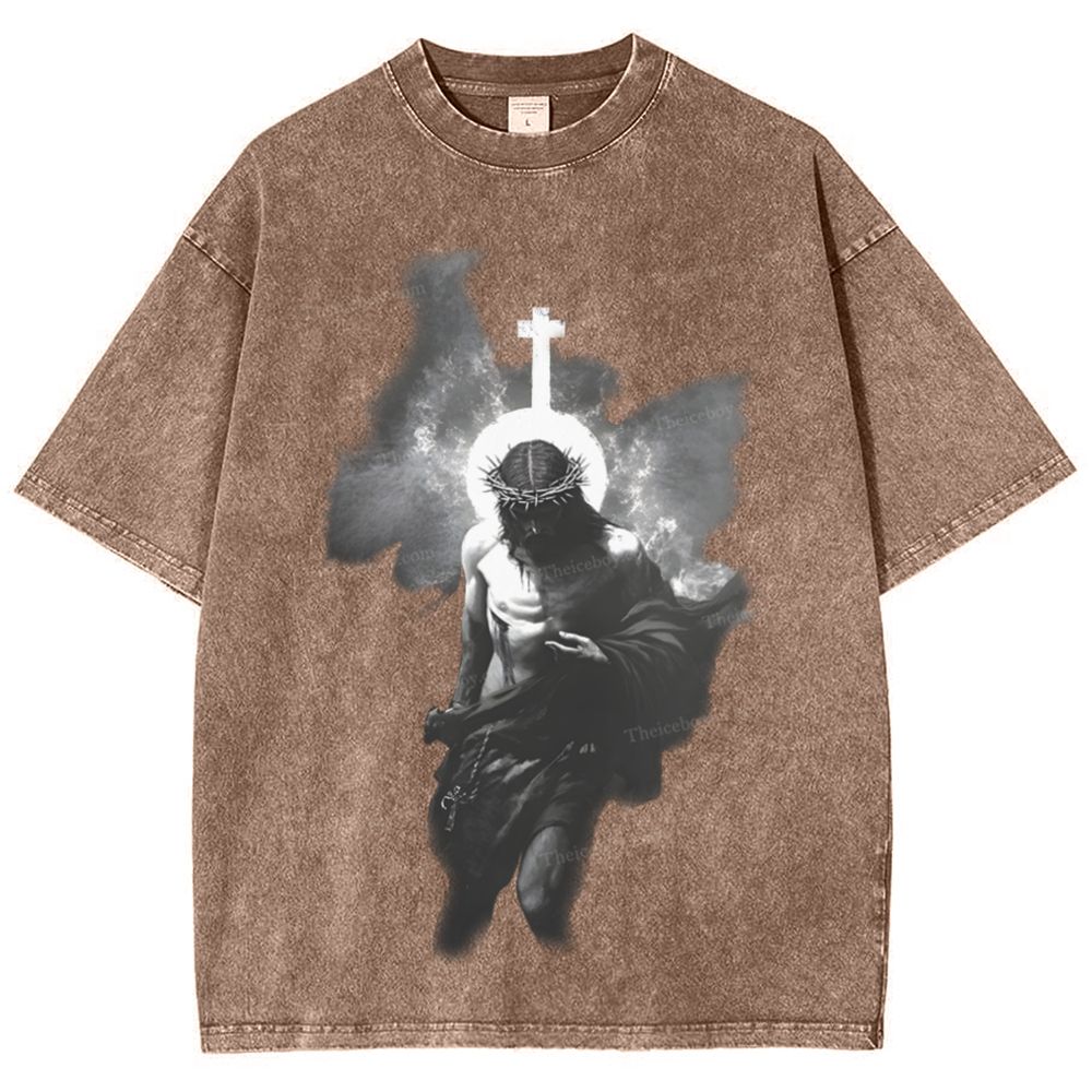 The Light of Redemption Snowflake Vintage Washed T-Shirt