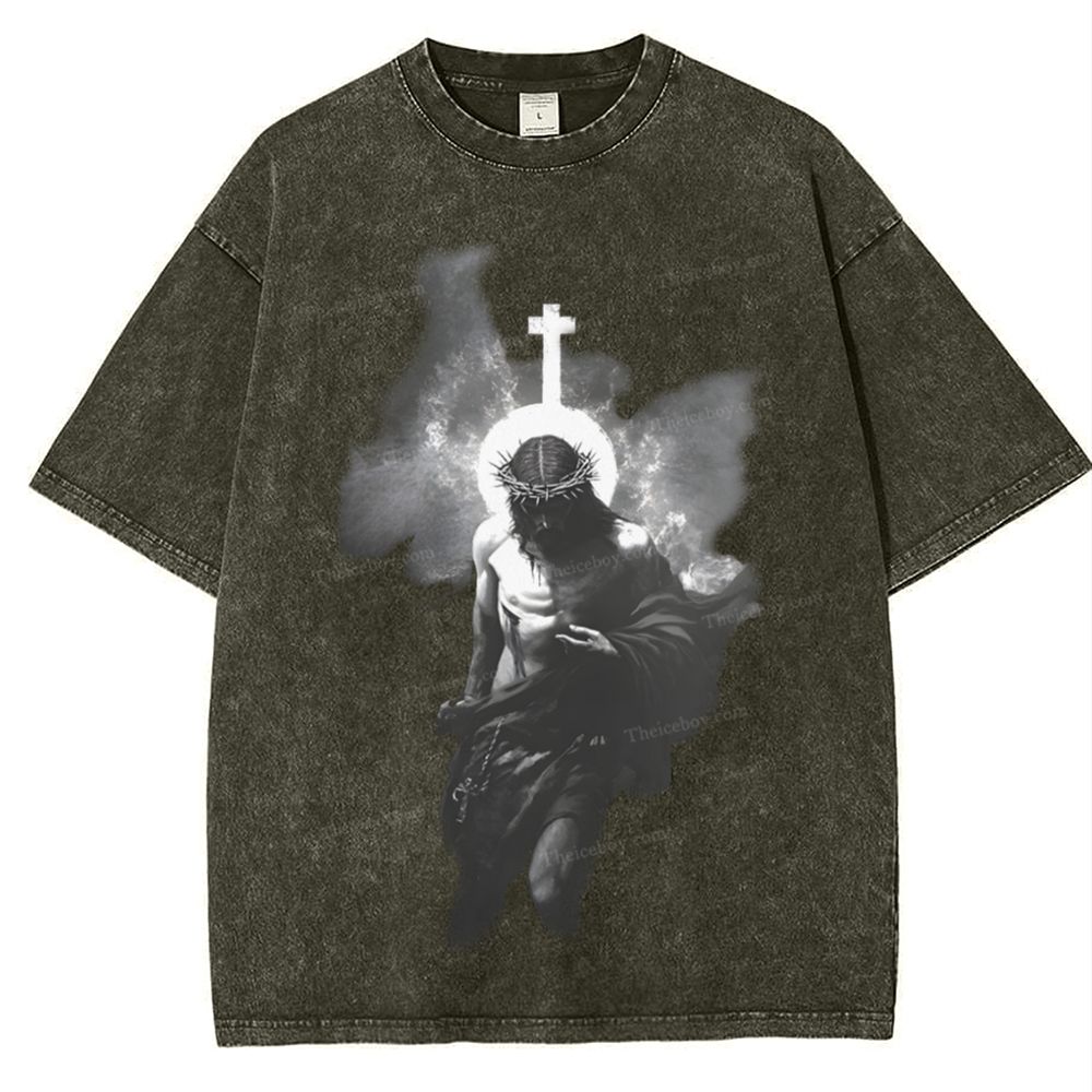 The Light of Redemption Snowflake Vintage Washed T-Shirt