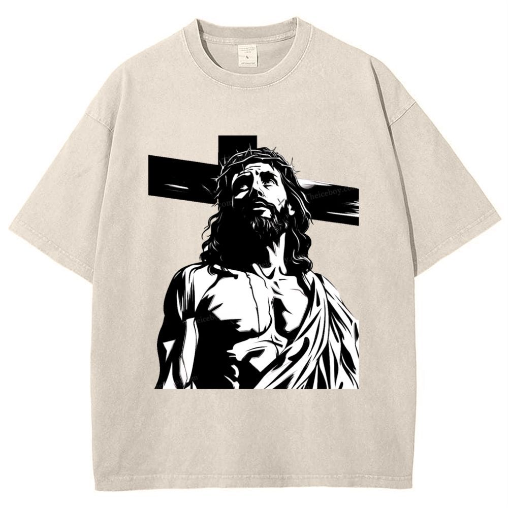 Way of the Cross Snowflake Vintage Washed T-Shirt