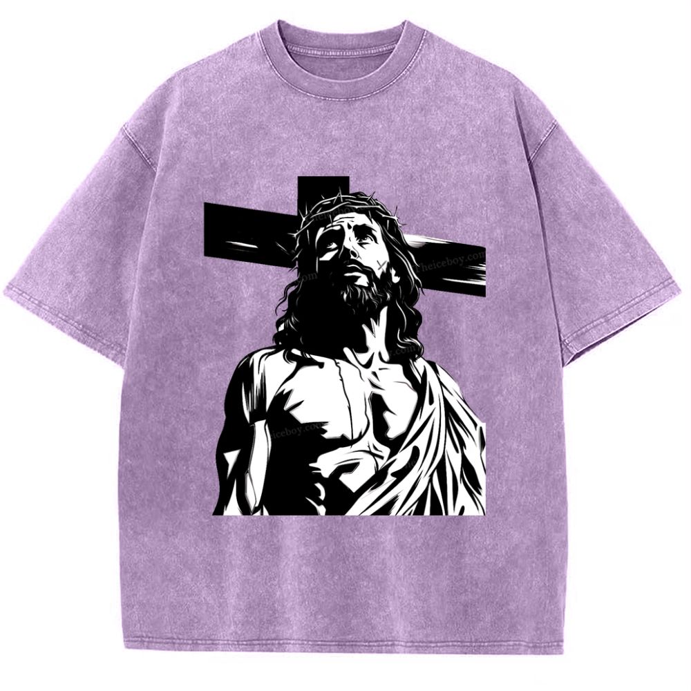 Way of the Cross Snowflake Vintage Washed T-Shirt