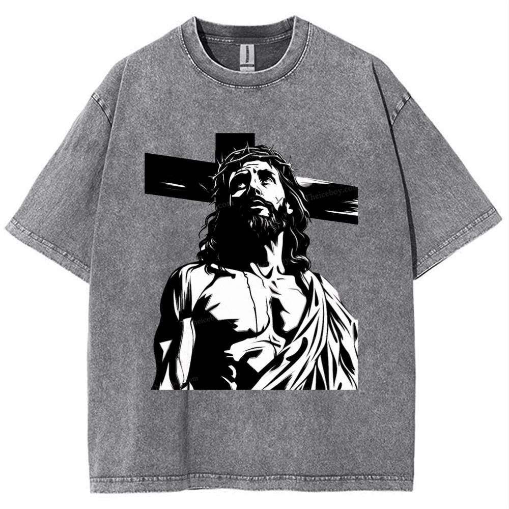 Way of the Cross Snowflake Vintage Washed T-Shirt
