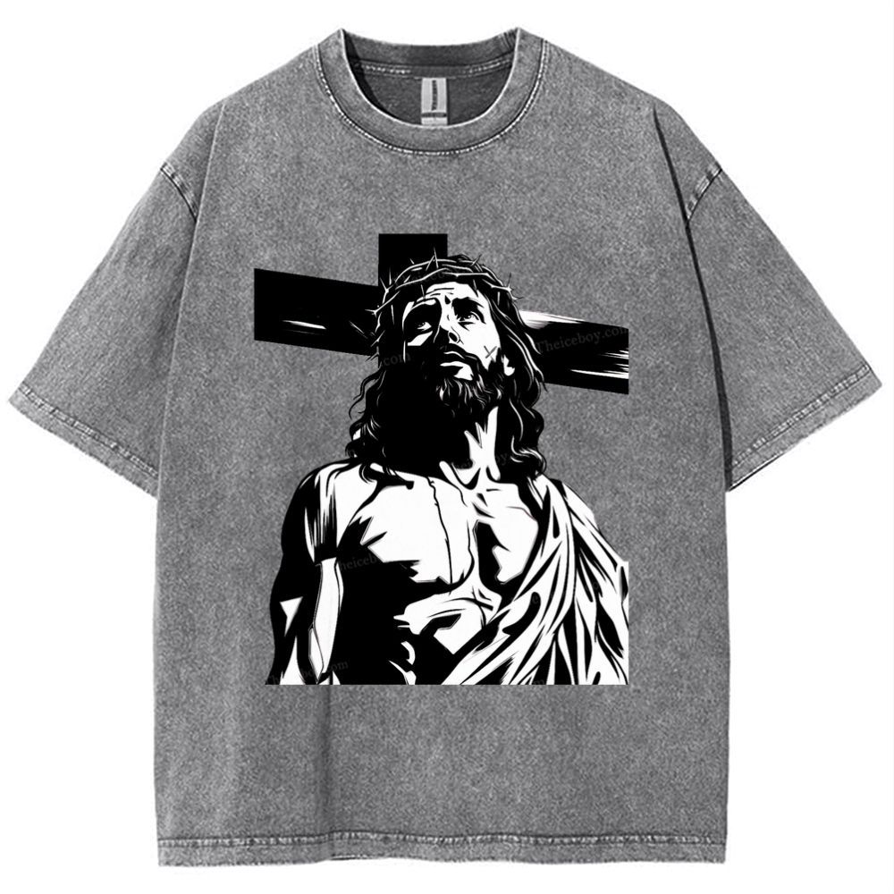 Way of the Cross Snowflake Vintage Washed T-Shirt