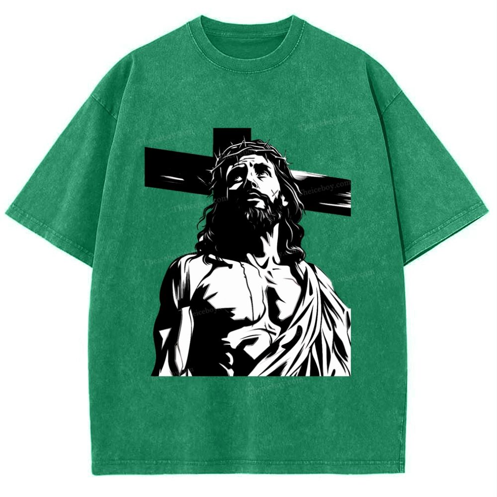 Way of the Cross Snowflake Vintage Washed T-Shirt