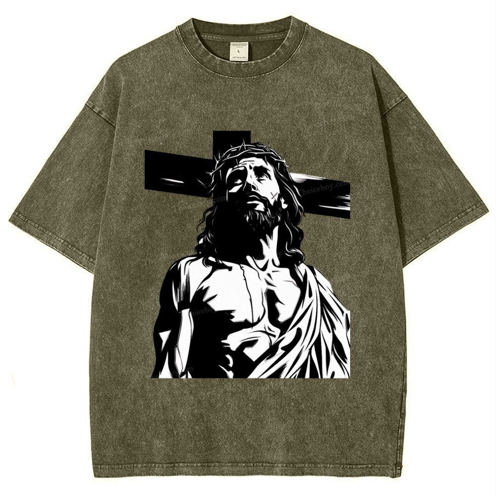 Way of the Cross Snowflake Vintage Washed T-Shirt