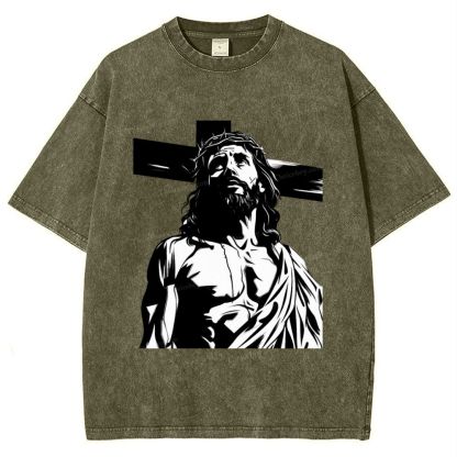 Way of the Cross Snowflake Vintage Washed T-Shirt