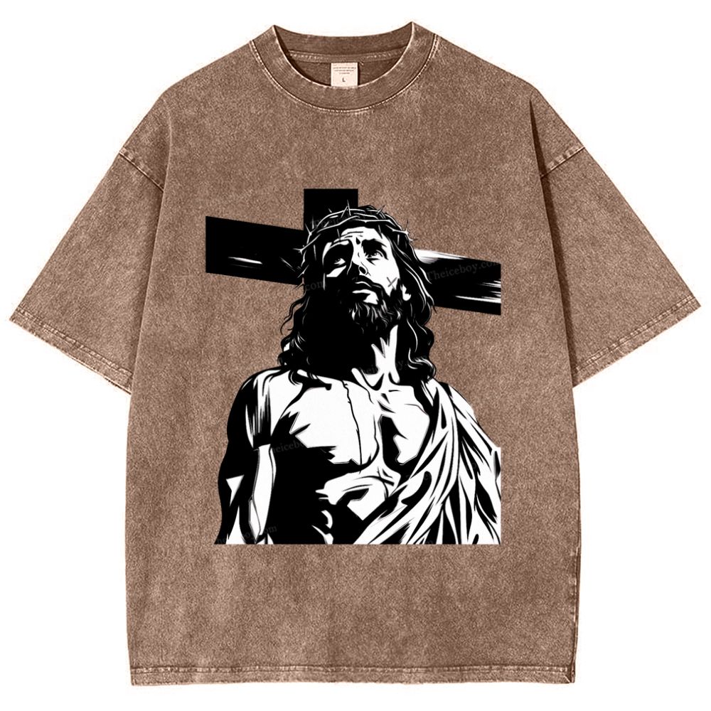 Way of the Cross Snowflake Vintage Washed T-Shirt