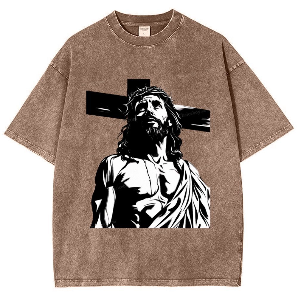 Way of the Cross Snowflake Vintage Washed T-Shirt