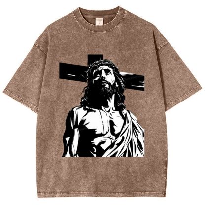 Way of the Cross Snowflake Vintage Washed T-Shirt