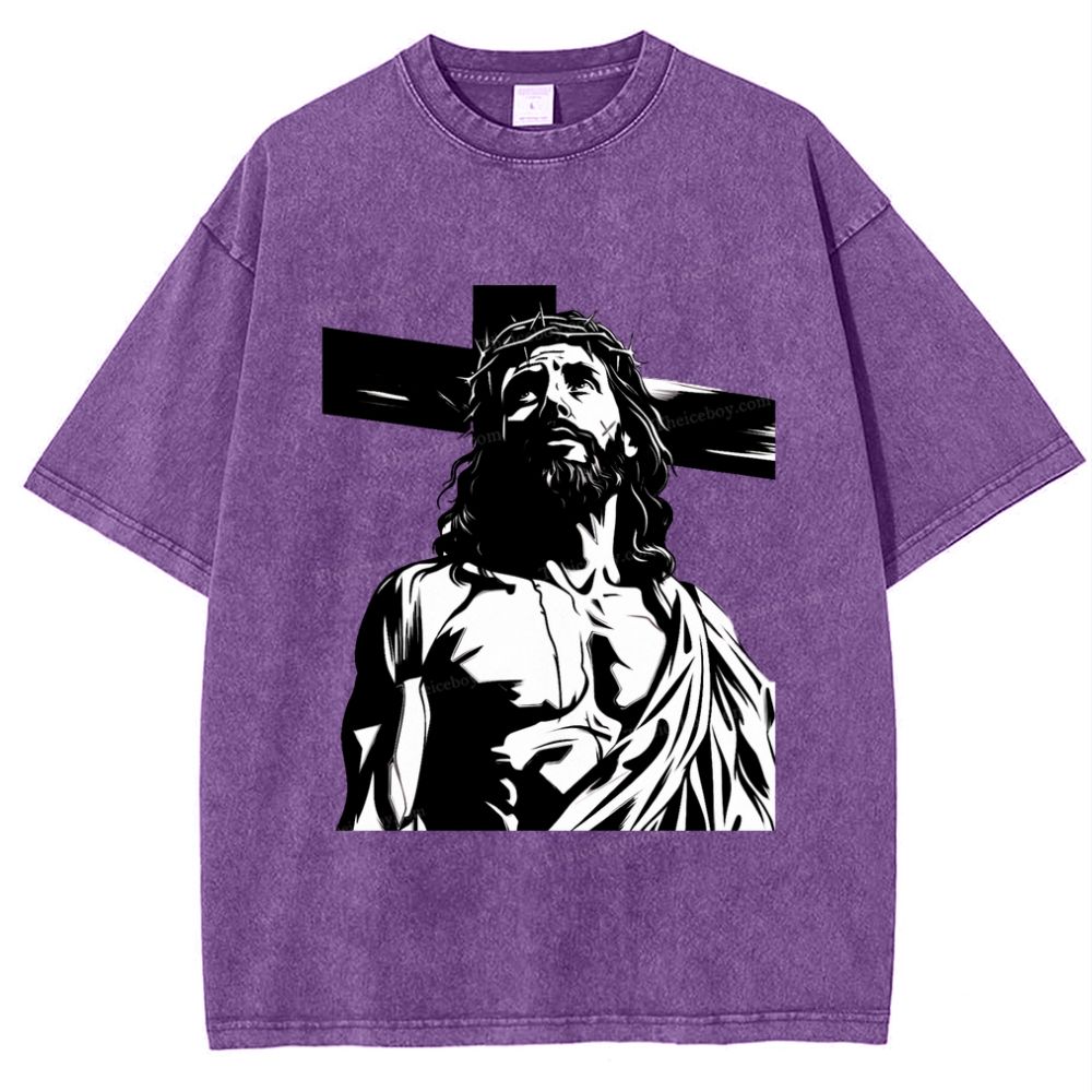 Way of the Cross Snowflake Vintage Washed T-Shirt