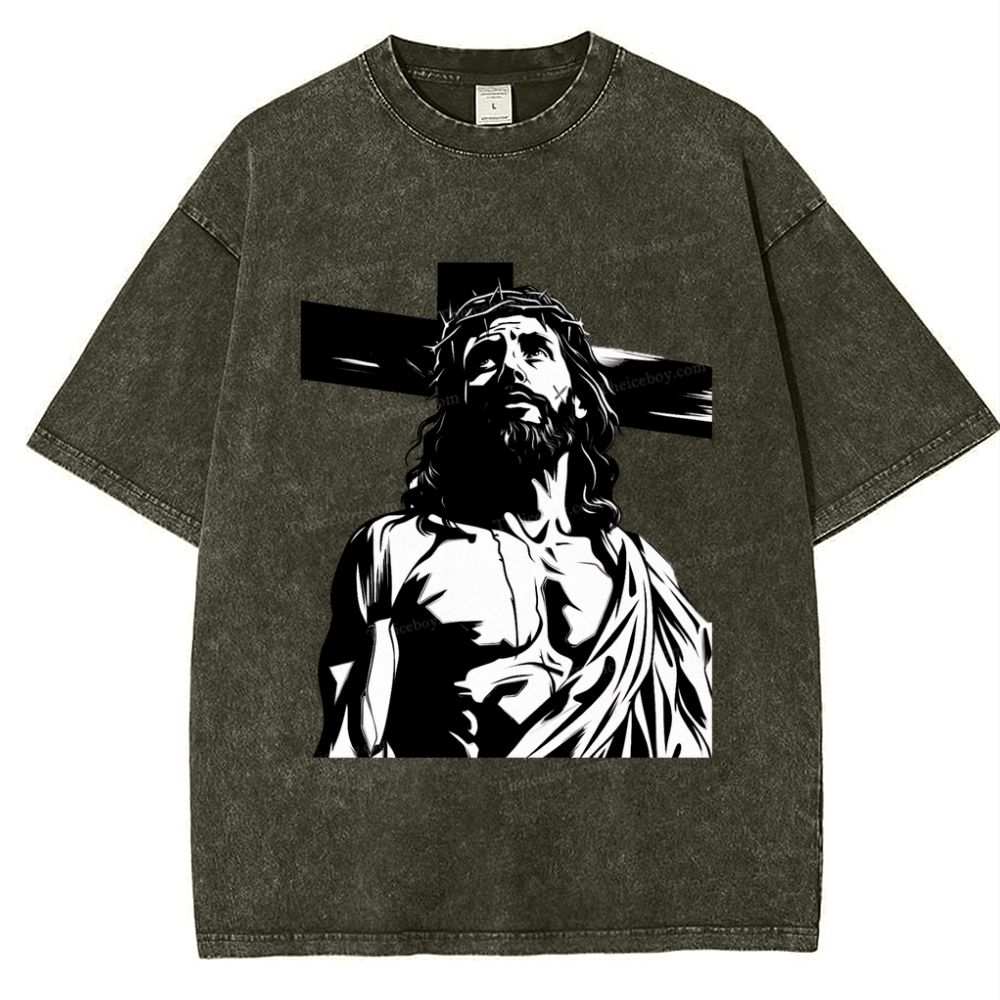 Way of the Cross Snowflake Vintage Washed T-Shirt