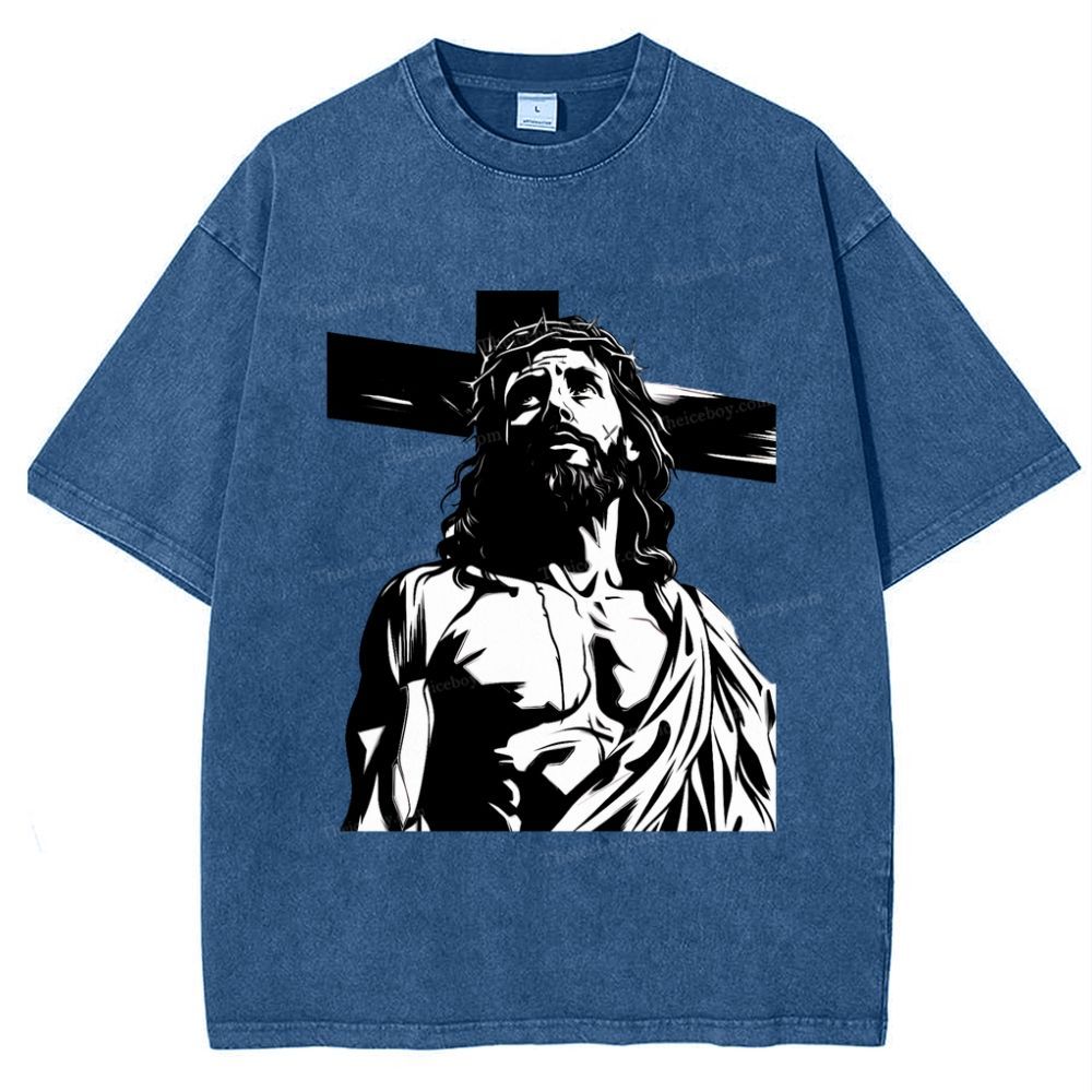 Way of the Cross Snowflake Vintage Washed T-Shirt