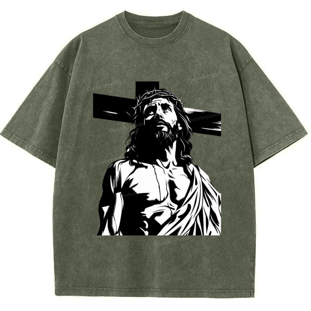 Way of the Cross Snowflake Vintage Washed T-Shirt