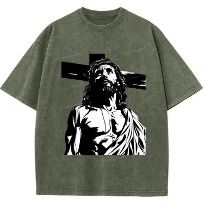 Way of the Cross Snowflake Vintage Washed T-Shirt