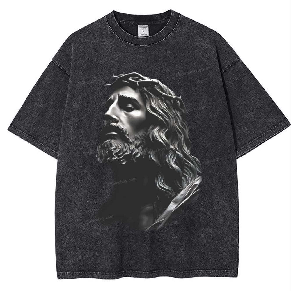 "Endless Love - Jesus' Protection"Snowflake Vintage Washed T-Shirt