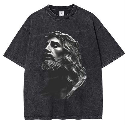 "Endless Love - Jesus' Protection"Snowflake Vintage Washed T-Shirt