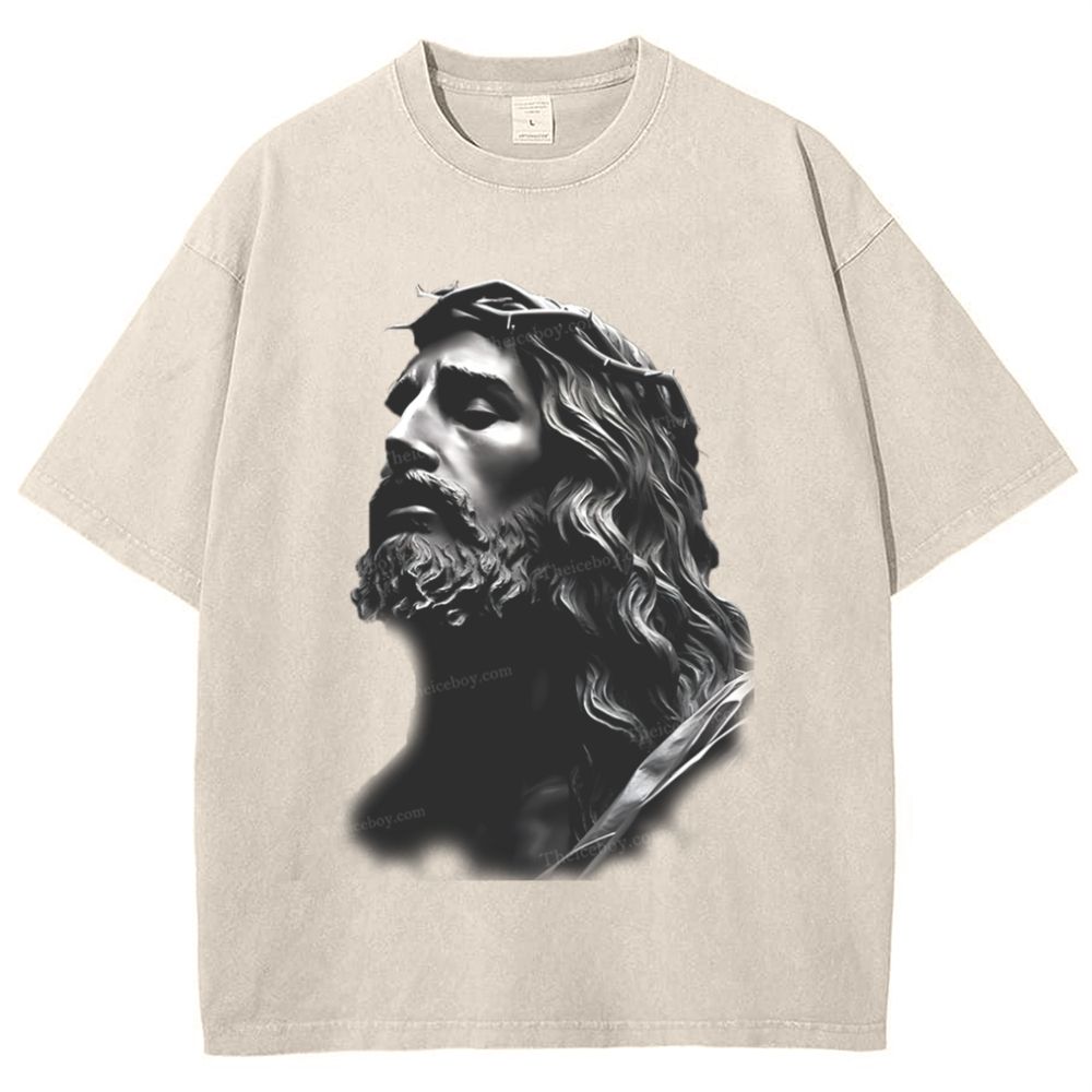 "Endless Love - Jesus' Protection"Snowflake Vintage Washed T-Shirt