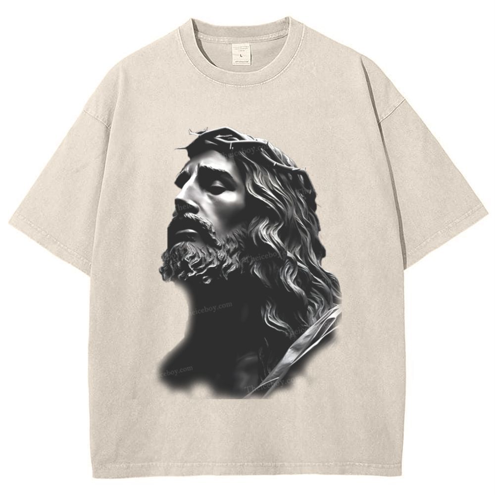 "Endless Love - Jesus' Protection"Snowflake Vintage Washed T-Shirt