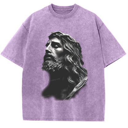 "Endless Love - Jesus' Protection"Snowflake Vintage Washed T-Shirt