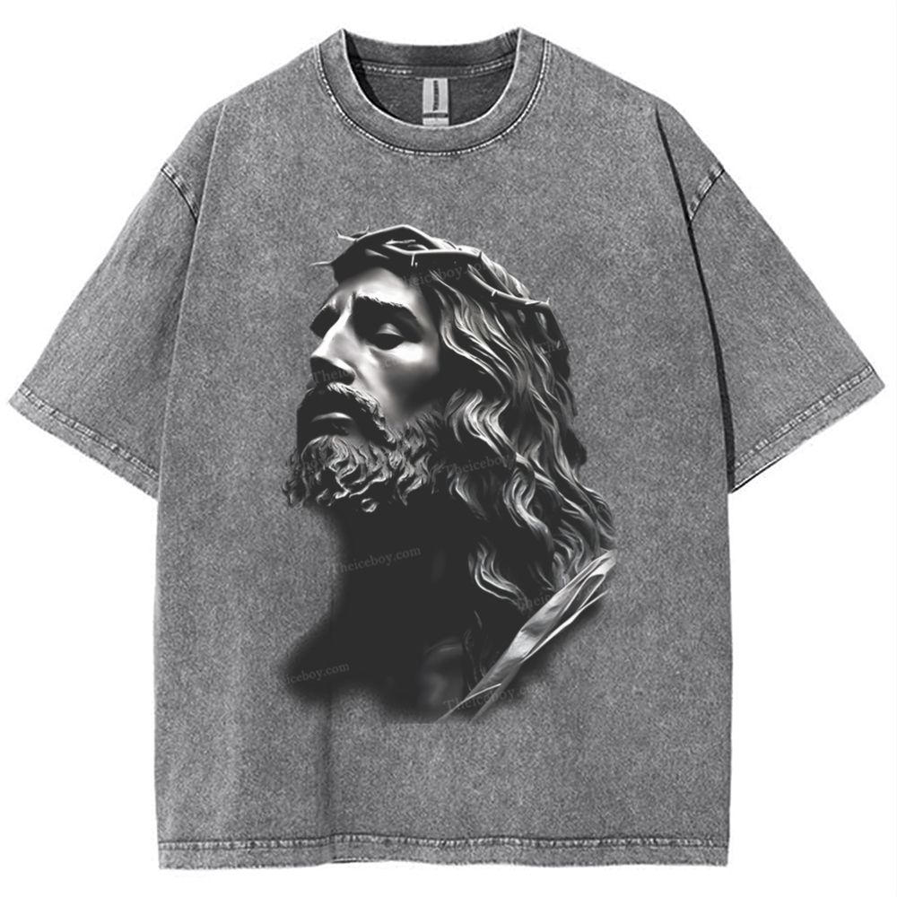 "Endless Love - Jesus' Protection"Snowflake Vintage Washed T-Shirt
