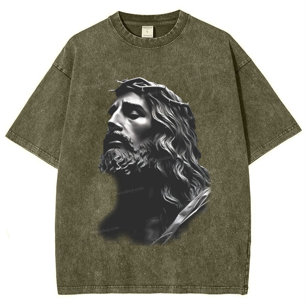 "Endless Love - Jesus' Protection"Snowflake Vintage Washed T-Shirt