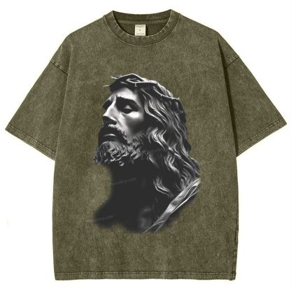 "Endless Love - Jesus' Protection"Snowflake Vintage Washed T-Shirt