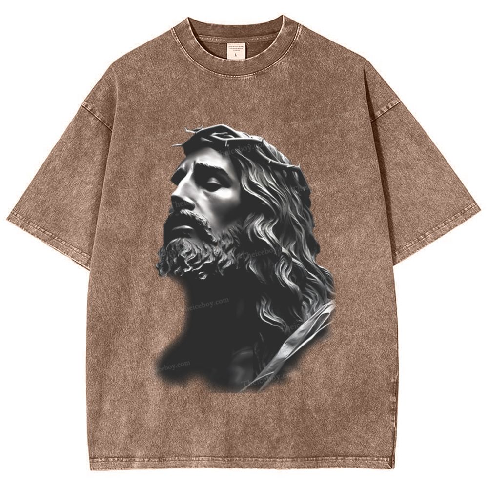 "Endless Love - Jesus' Protection"Snowflake Vintage Washed T-Shirt