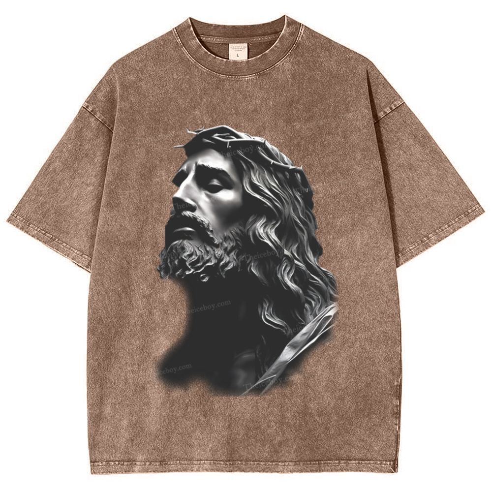 "Endless Love - Jesus' Protection"Snowflake Vintage Washed T-Shirt