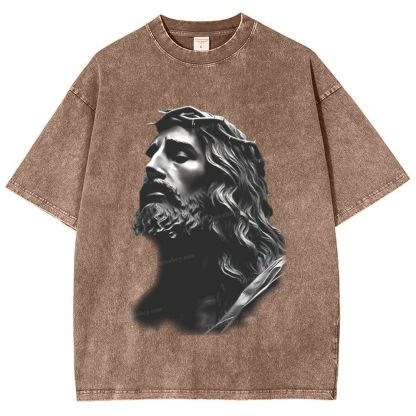 "Endless Love - Jesus' Protection"Snowflake Vintage Washed T-Shirt