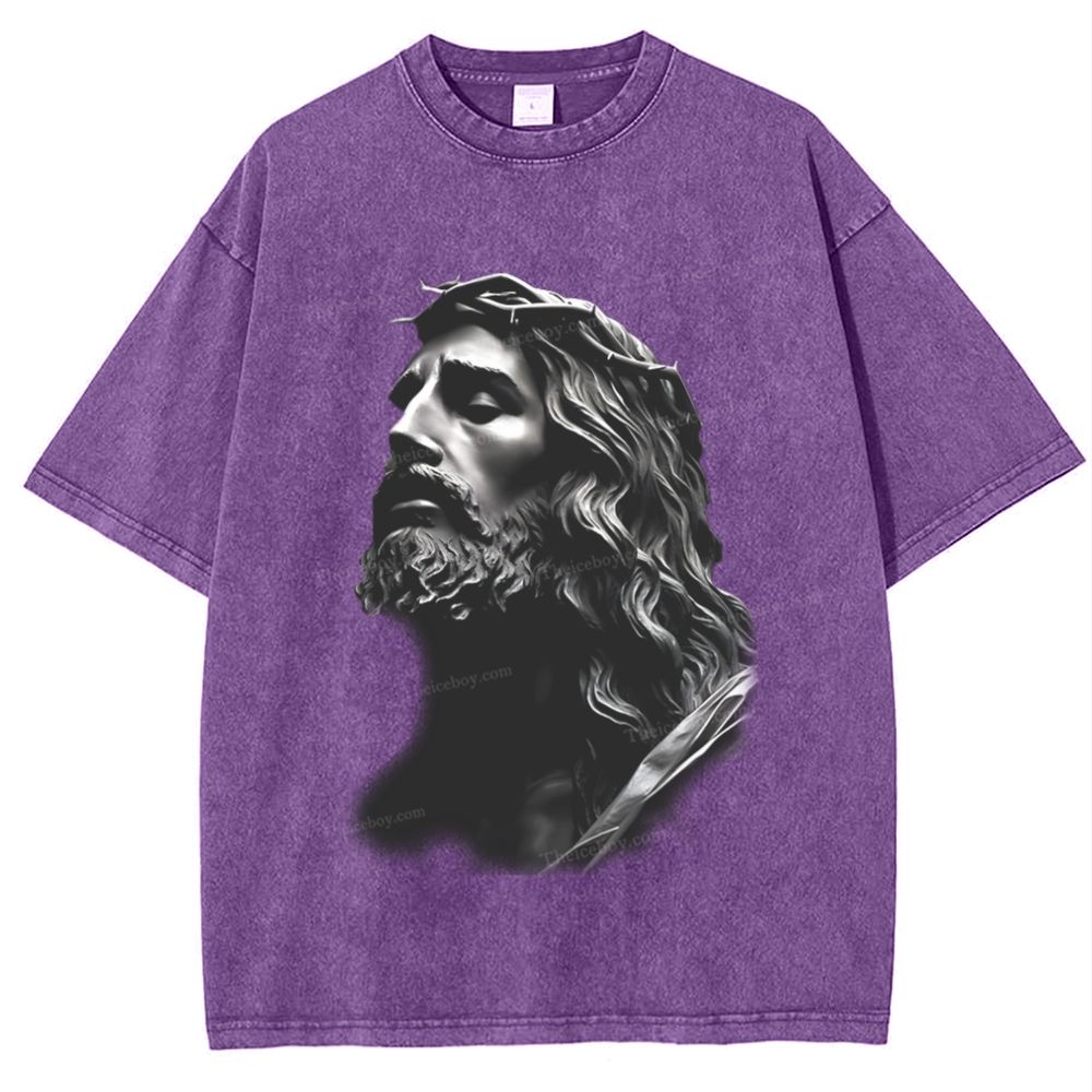 "Endless Love - Jesus' Protection"Snowflake Vintage Washed T-Shirt