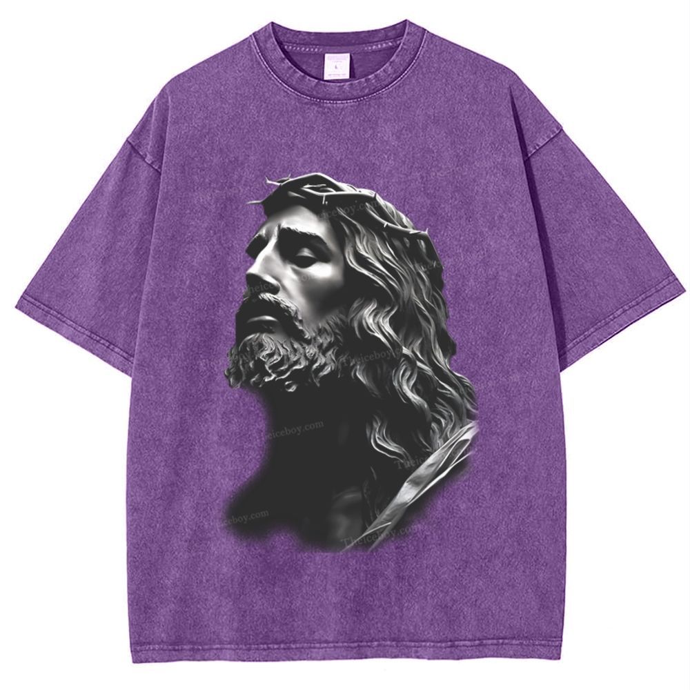 "Endless Love - Jesus' Protection"Snowflake Vintage Washed T-Shirt