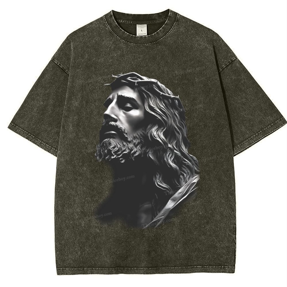 "Endless Love - Jesus' Protection"Snowflake Vintage Washed T-Shirt