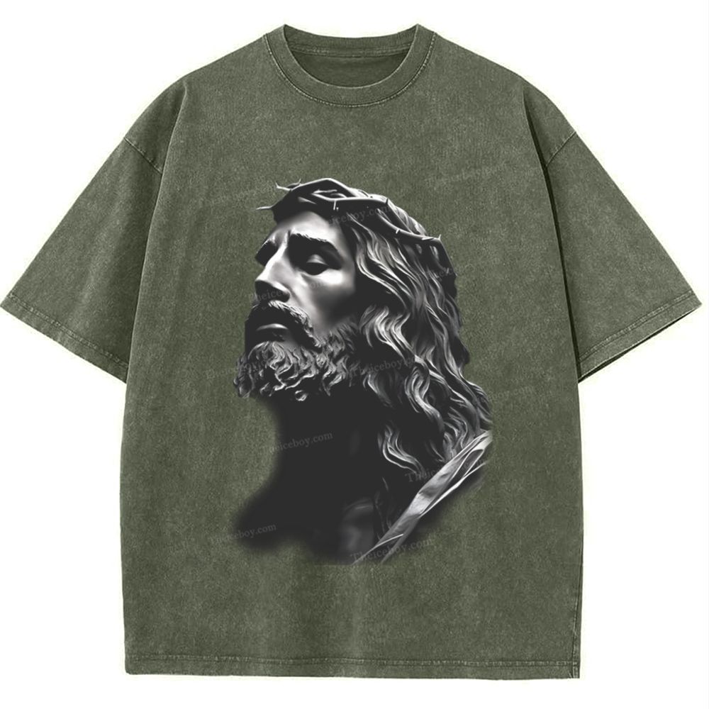 "Endless Love - Jesus' Protection"Snowflake Vintage Washed T-Shirt