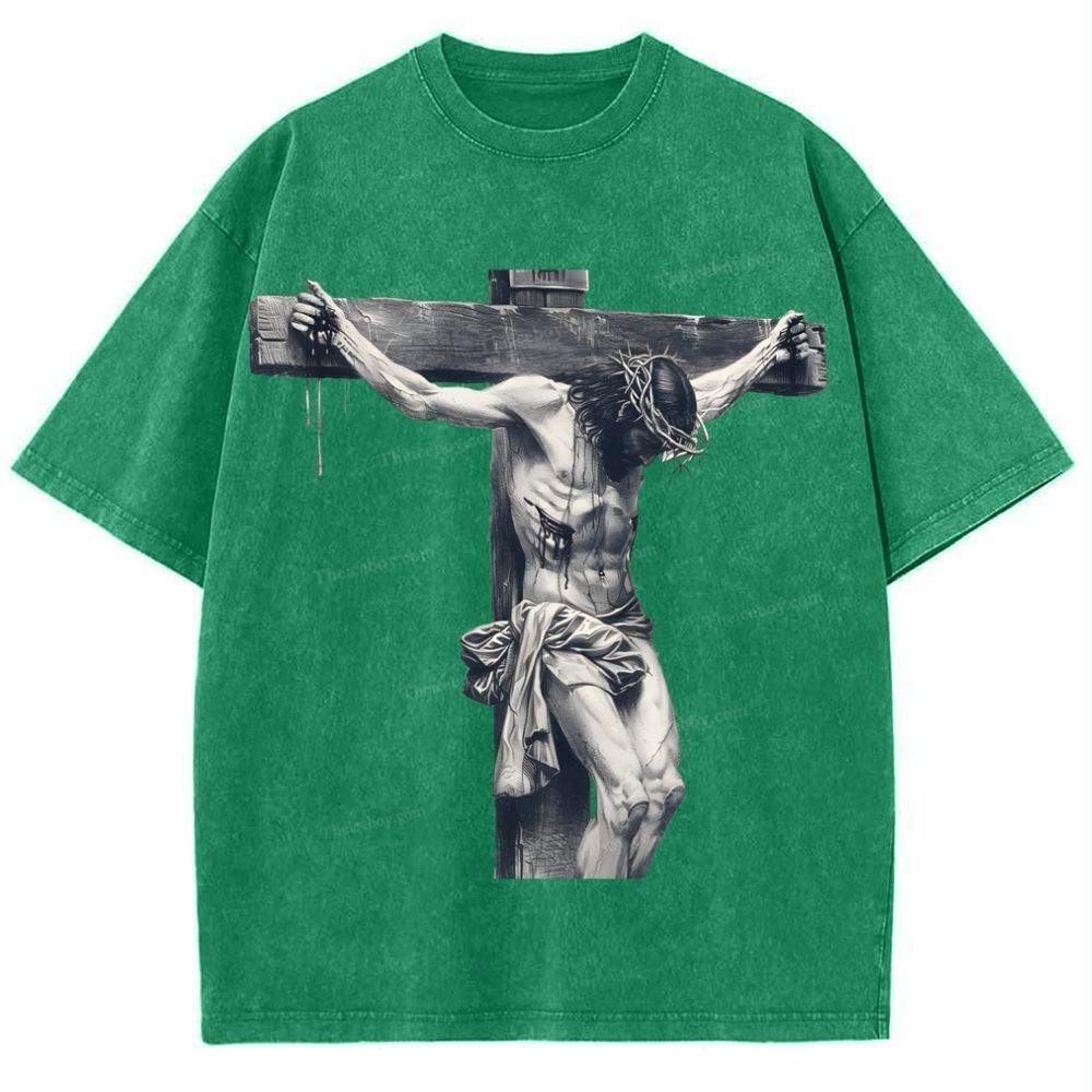 "Way of the Cross" Snowflake Vintage Washed T-Shirt
