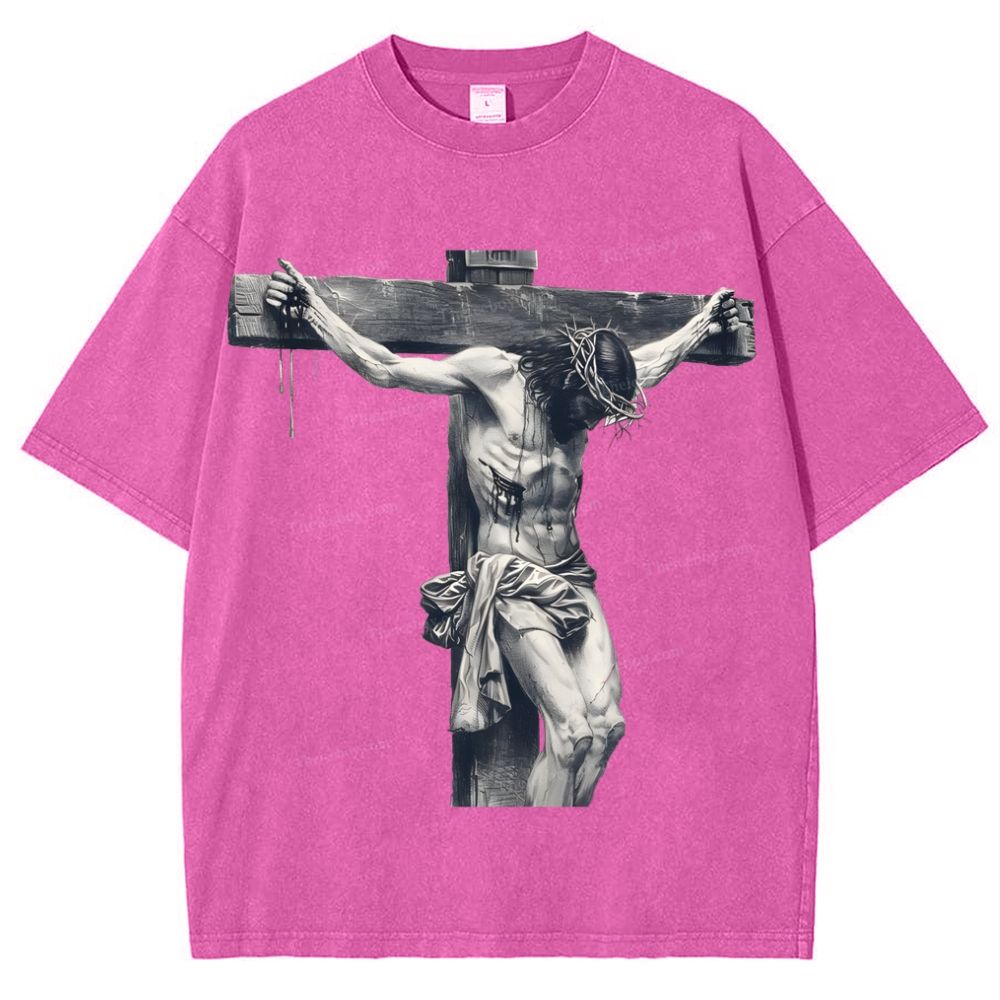 "Way of the Cross" Snowflake Vintage Washed T-Shirt