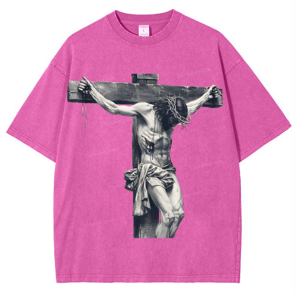 "Way of the Cross" Snowflake Vintage Washed T-Shirt