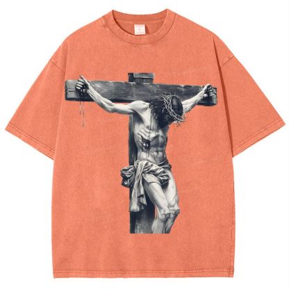 "Way of the Cross" Snowflake Vintage Washed T-Shirt