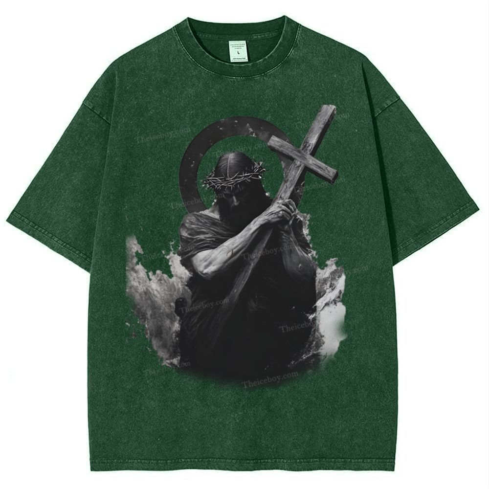 "Way of the Cross" Snowflake Vintage Washed T-Shirt
