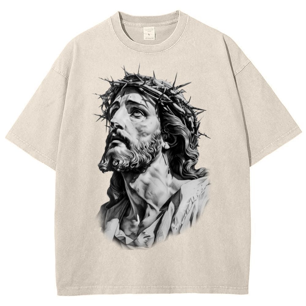 The Road to Rebirth - Jesus Leads the Way Snowflake Vintage Washed T-Shirt