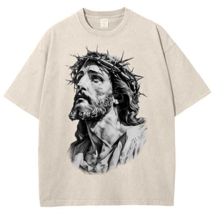The Road to Rebirth - Jesus Leads the Way Snowflake Vintage Washed T-Shirt