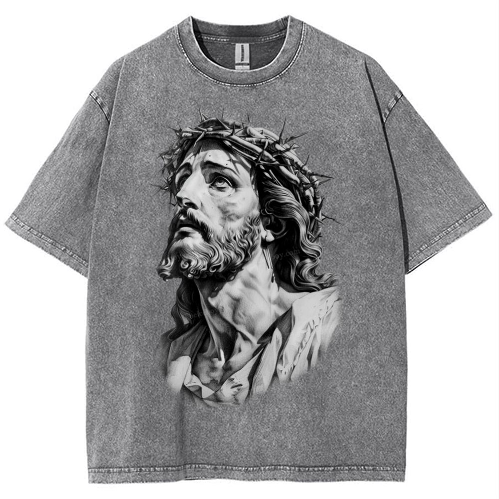 The Road to Rebirth - Jesus Leads the Way Snowflake Vintage Washed T-Shirt
