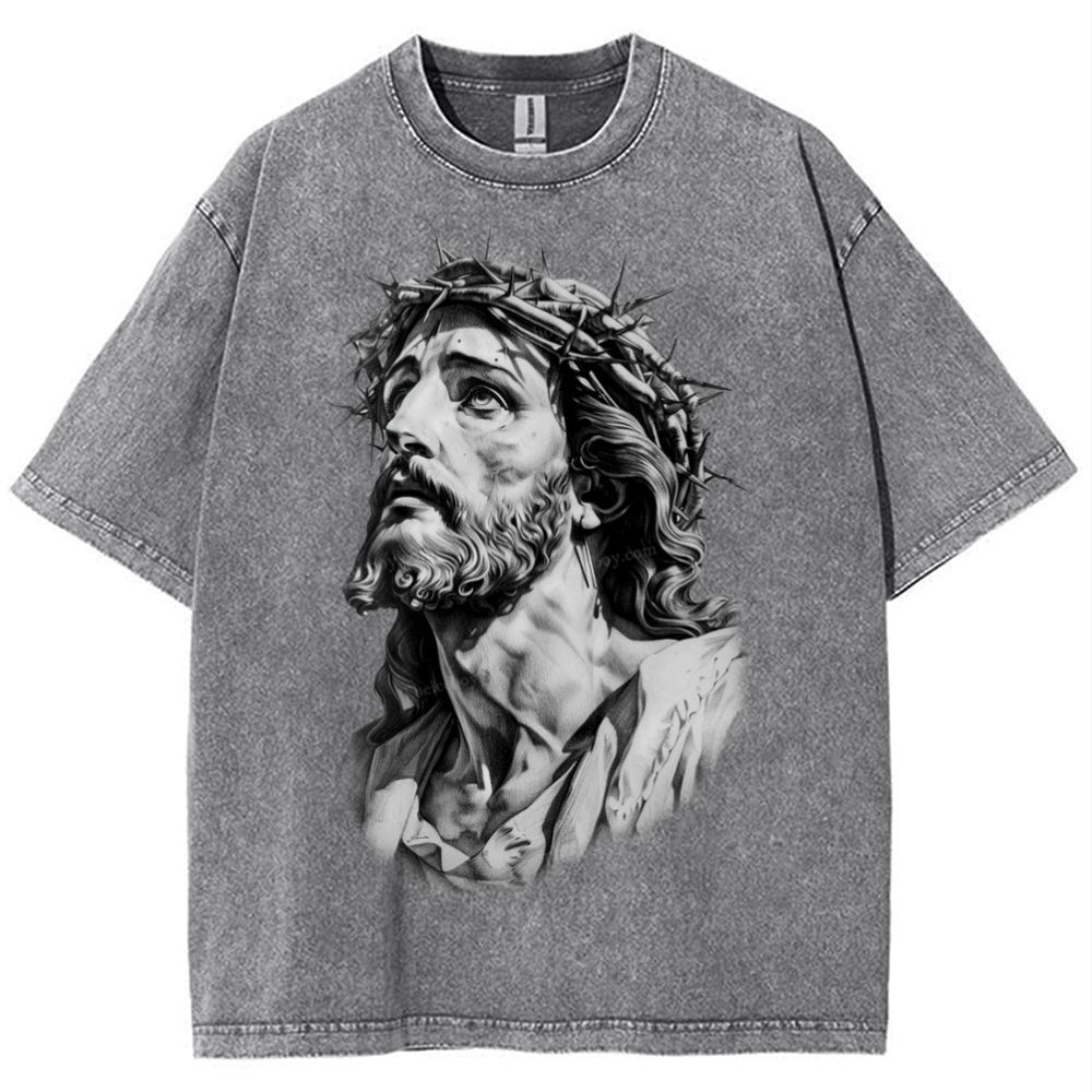 The Road to Rebirth - Jesus Leads the Way Snowflake Vintage Washed T-Shirt