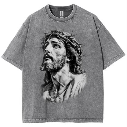 The Road to Rebirth - Jesus Leads the Way Snowflake Vintage Washed T-Shirt