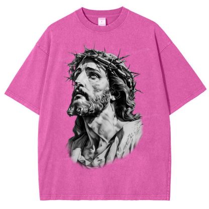 The Road to Rebirth - Jesus Leads the Way Snowflake Vintage Washed T-Shirt