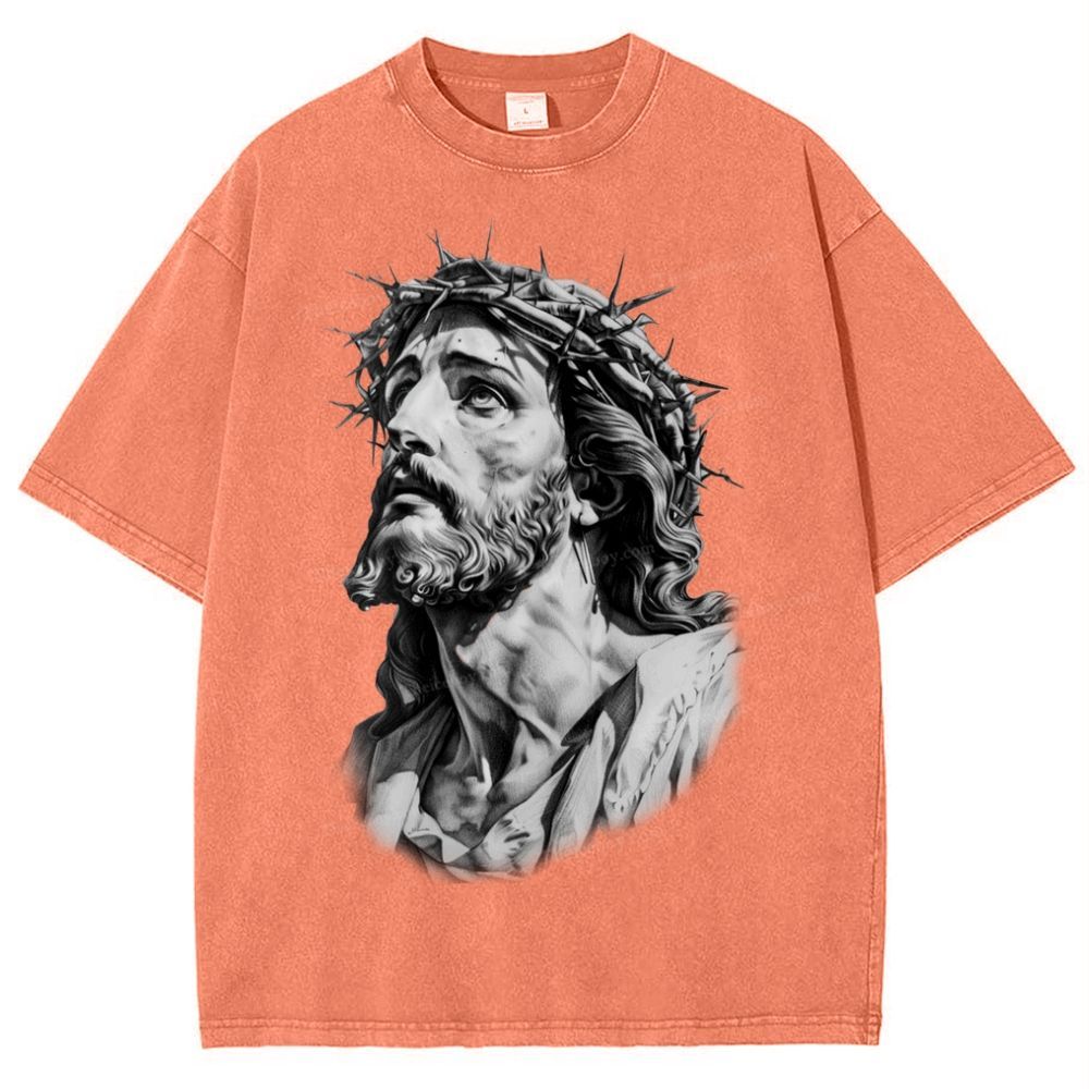The Road to Rebirth - Jesus Leads the Way Snowflake Vintage Washed T-Shirt